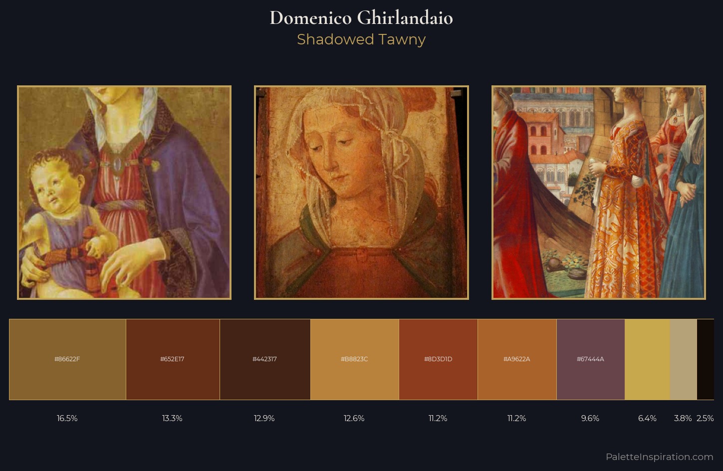 Domenico Ghirlandaio Palette 11 — Shadowed Tawny