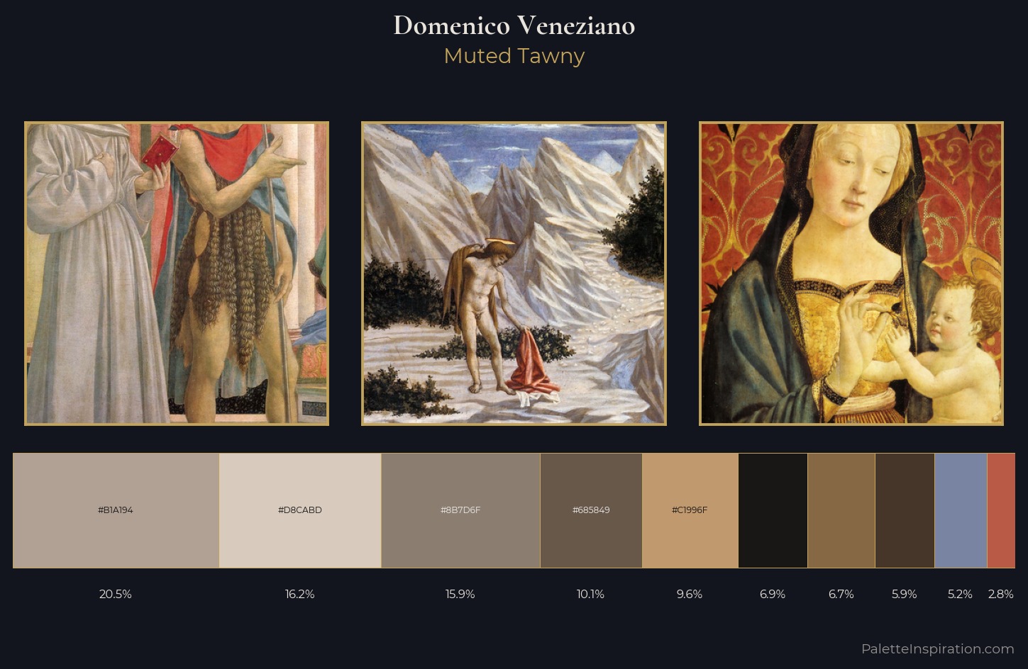 Domenico Veneziano Palette 3 — Muted Tawny