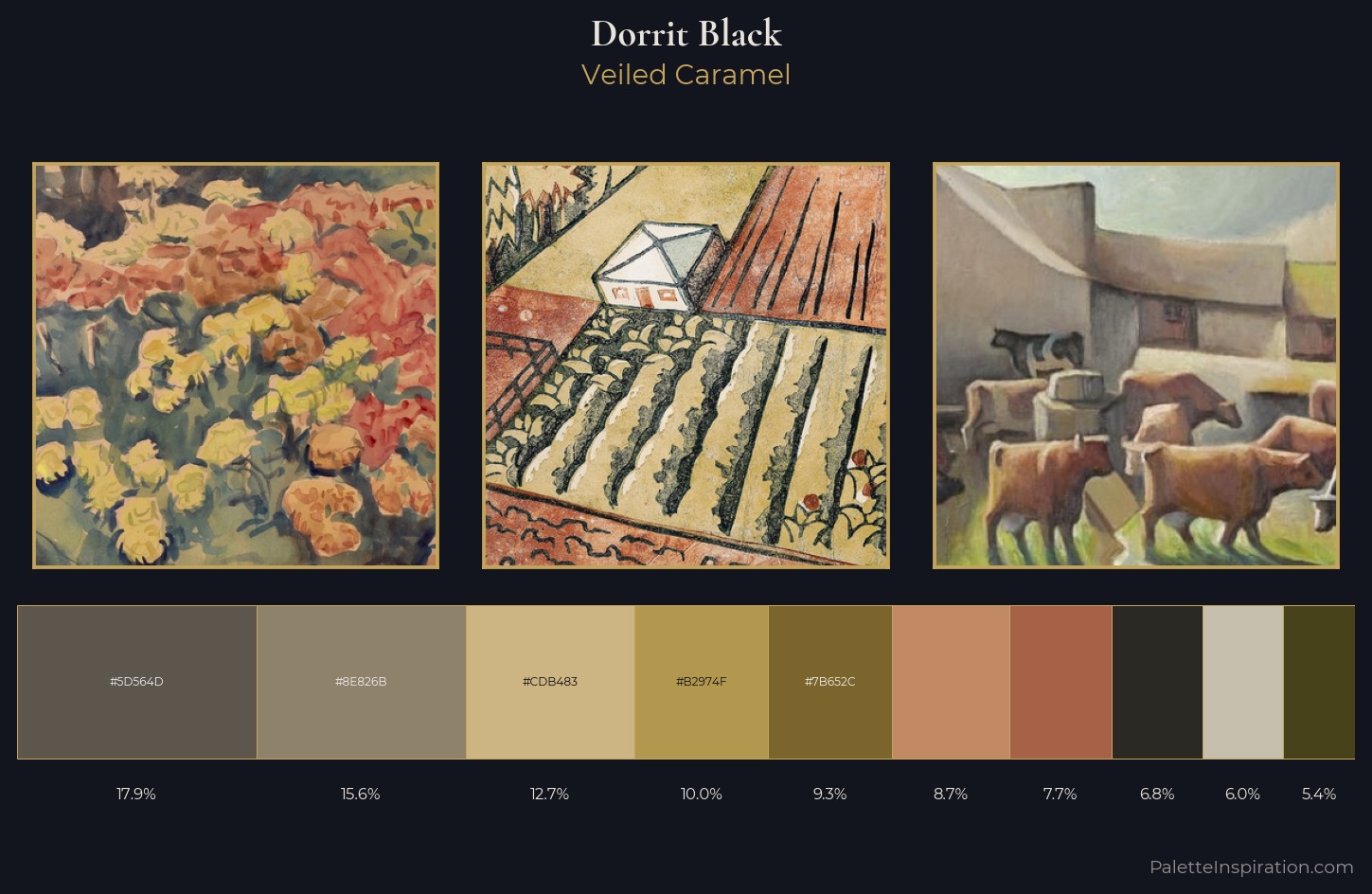 Dorrit Black Palette 5 — Veiled Caramel
