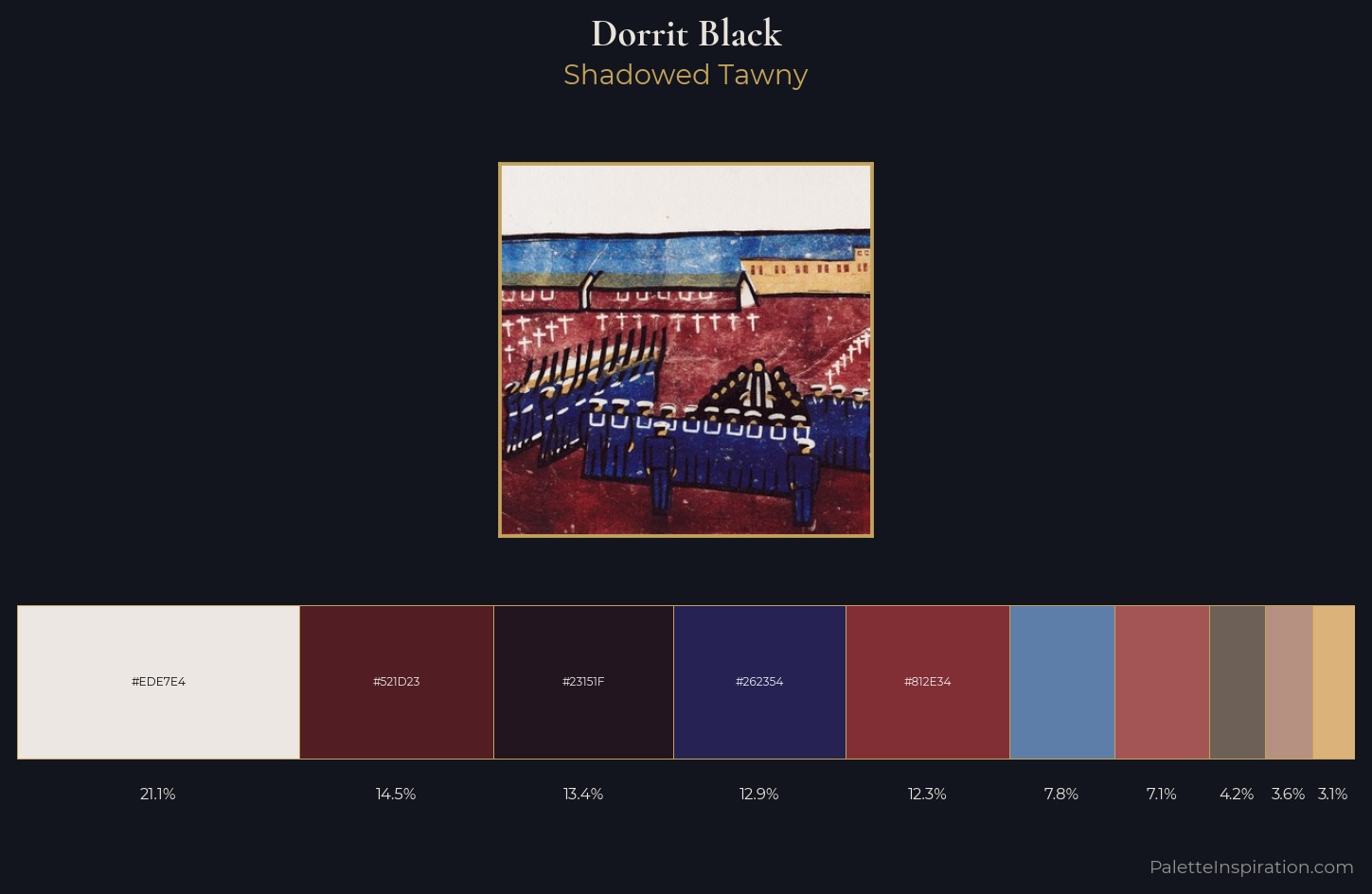 Dorrit Black Palette 7 — Shadowed Tawny