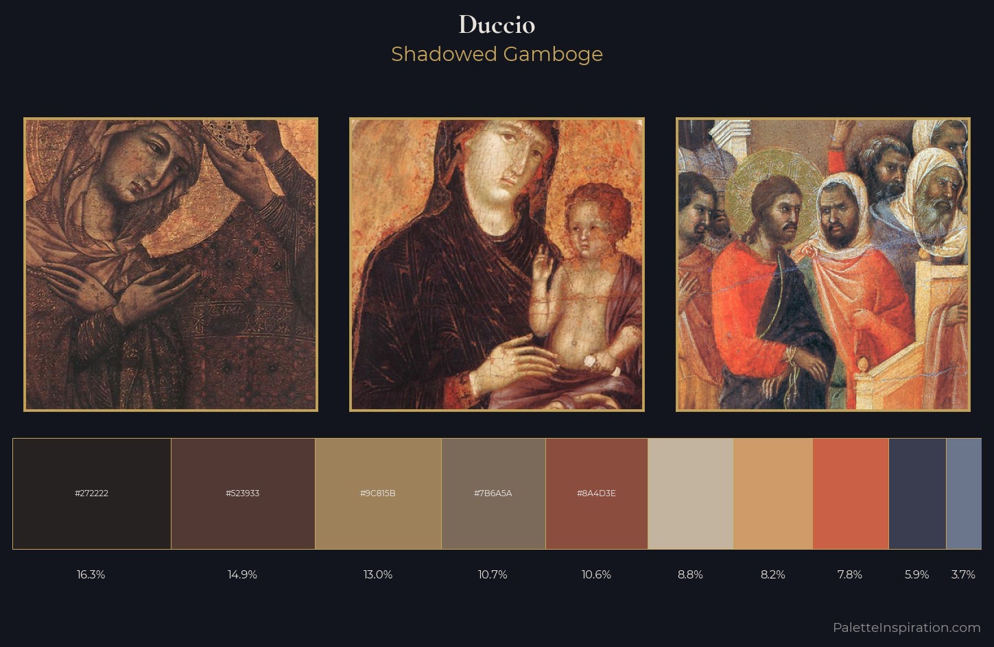 Duccio Palette 11 — Shadowed Gamboge