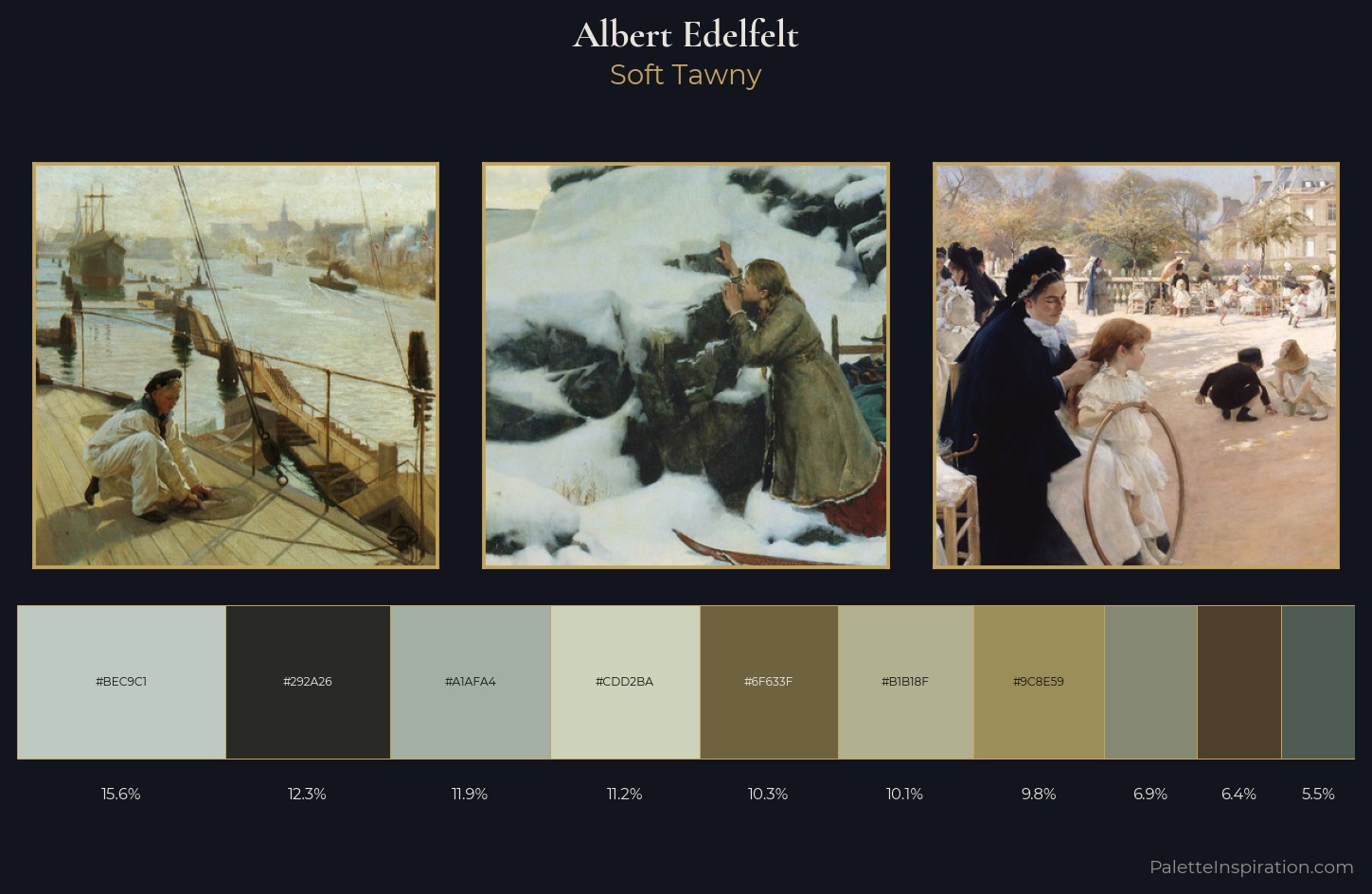 Albert Edelfelt Palette 4 — Soft Tawny