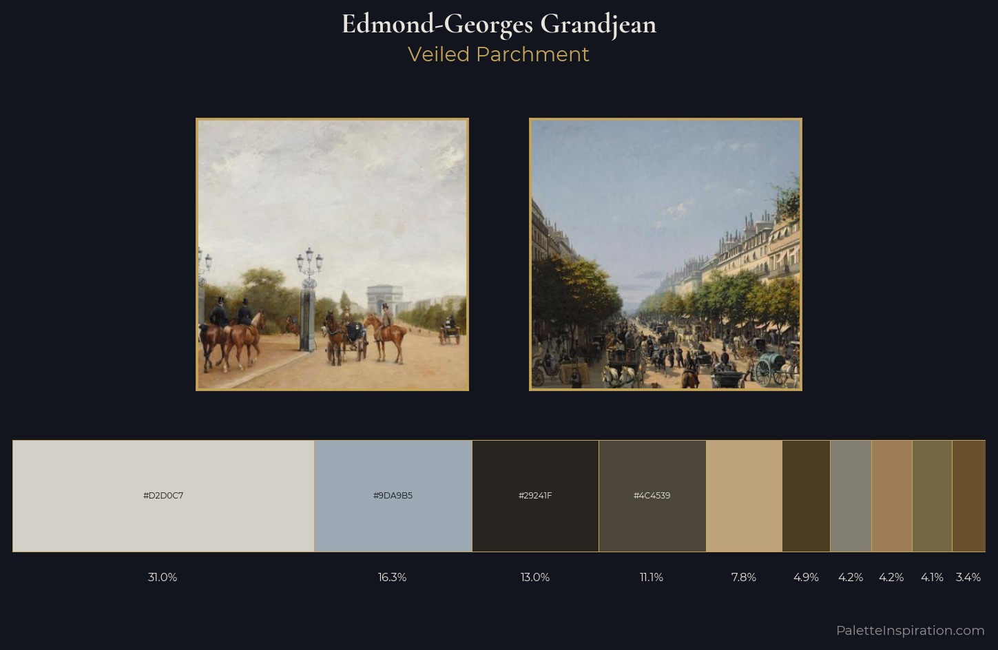 Edmond-Georges Grandjean Palette 1 — Veiled Parchment