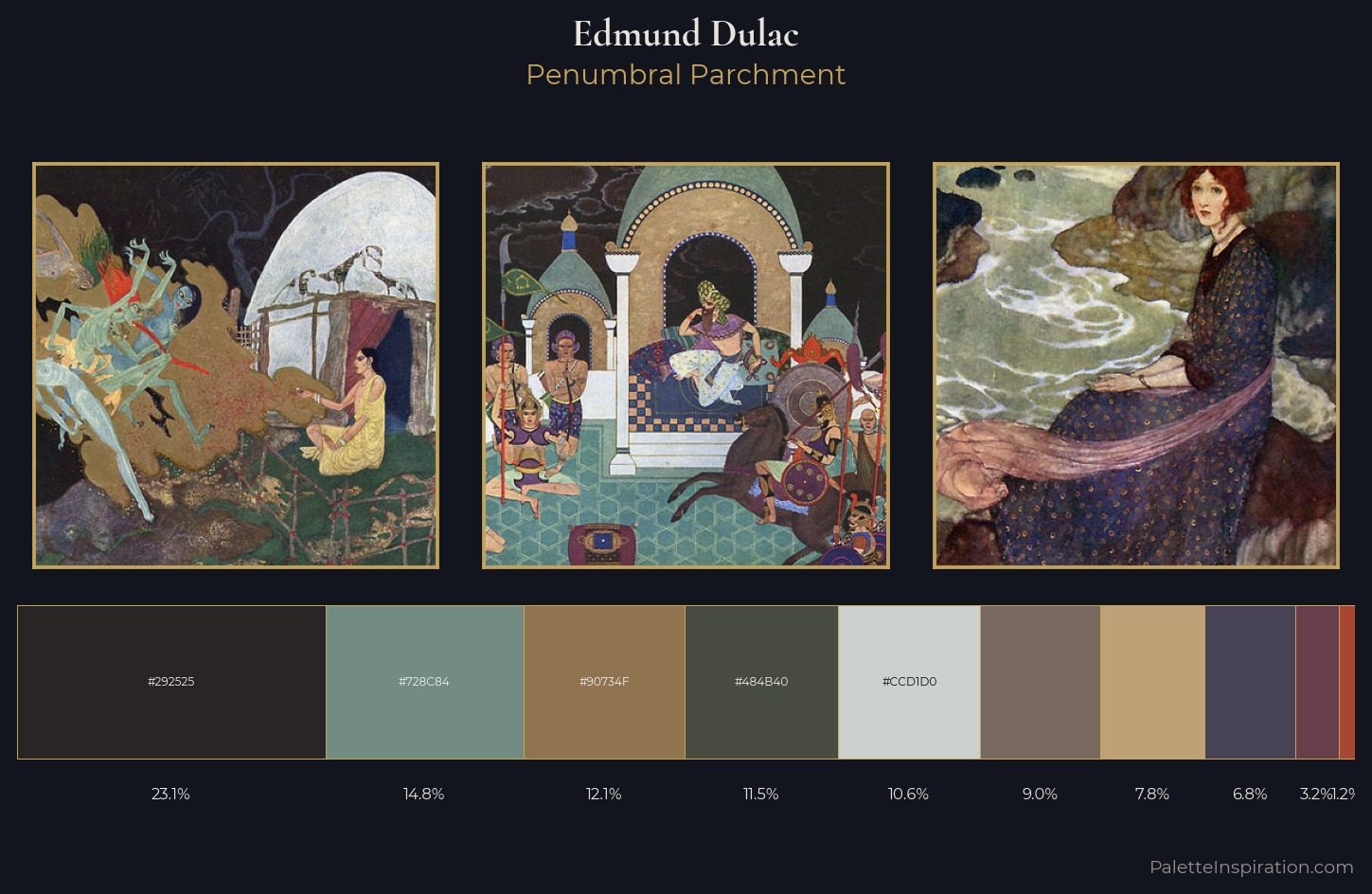 Edmund Dulac Palette 7 — Penumbral Parchment