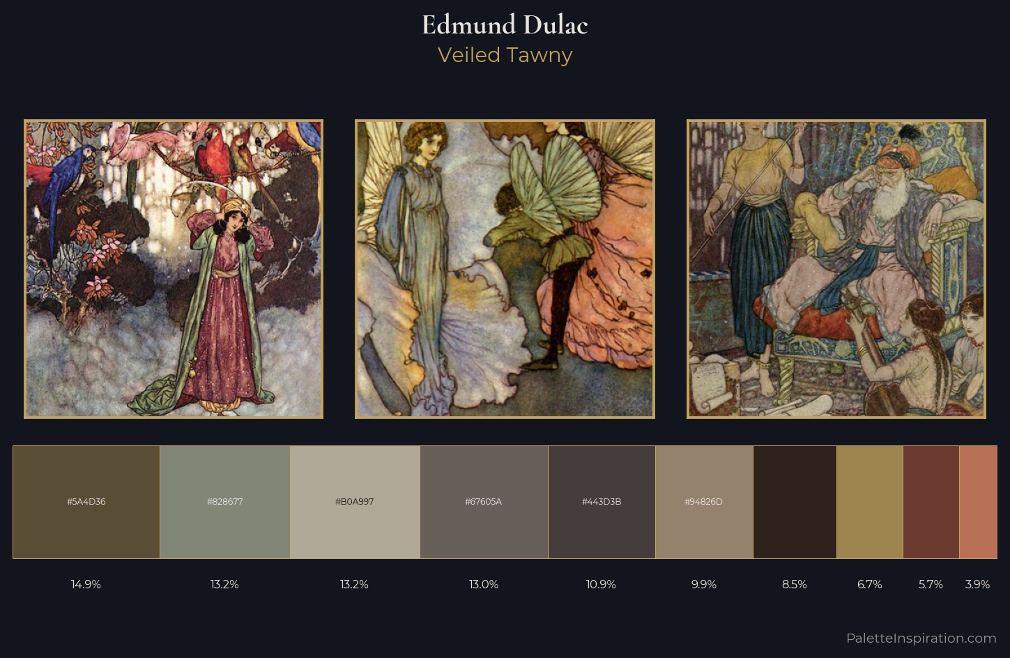 Edmund Dulac Palette 9 — Veiled Tawny