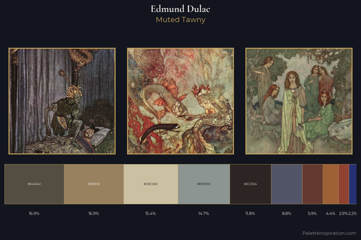Edmund Dulac Master Palette — Muted Tawny