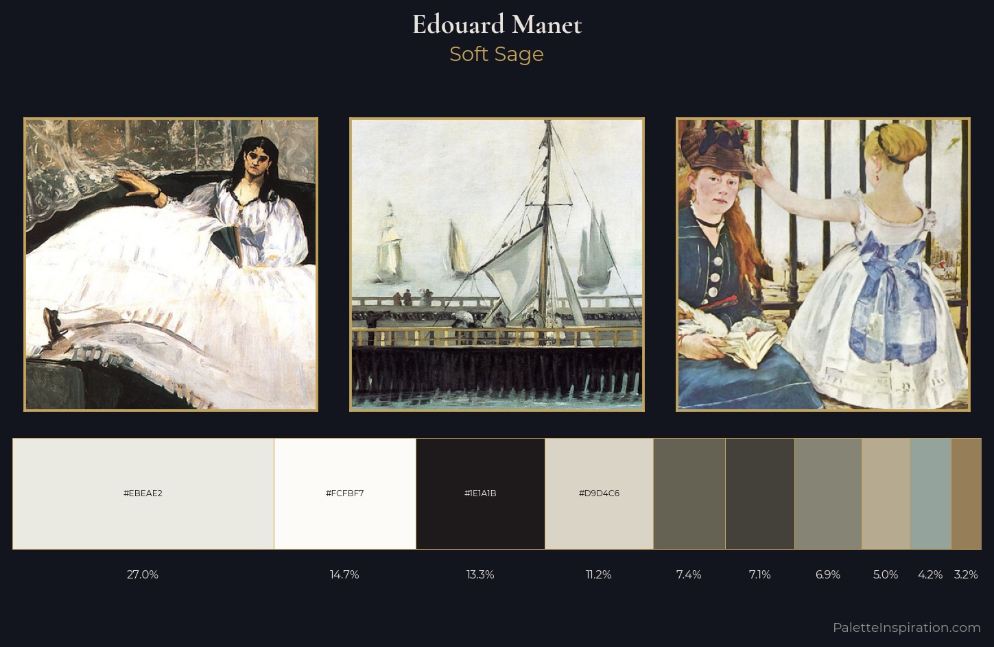 Edouard Manet Palette 1 — Soft Sage