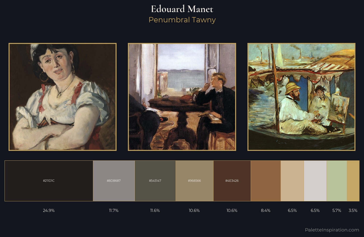 Edouard Manet Palette 4 — Penumbral Tawny