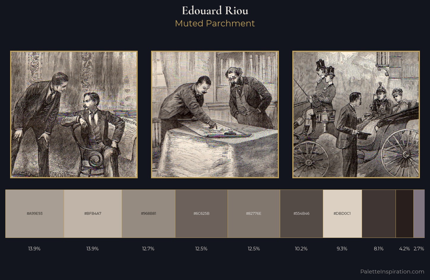 Edouard Riou Palette 4 — Muted Parchment