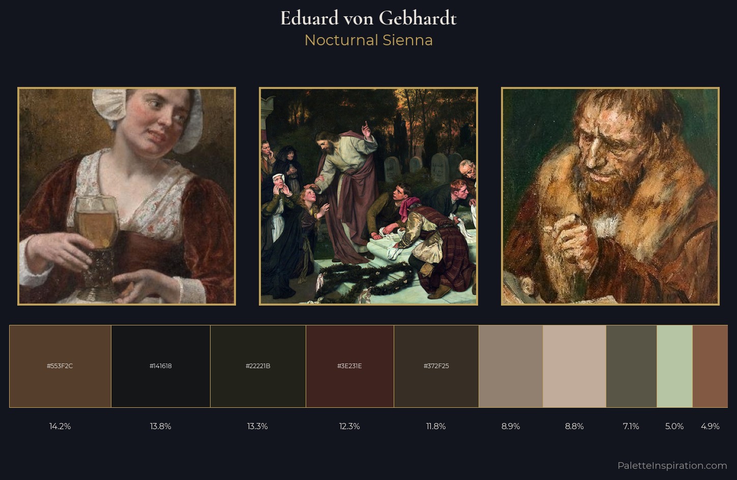 Eduard von Gebhardt Palette 5 — Nocturnal Sienna