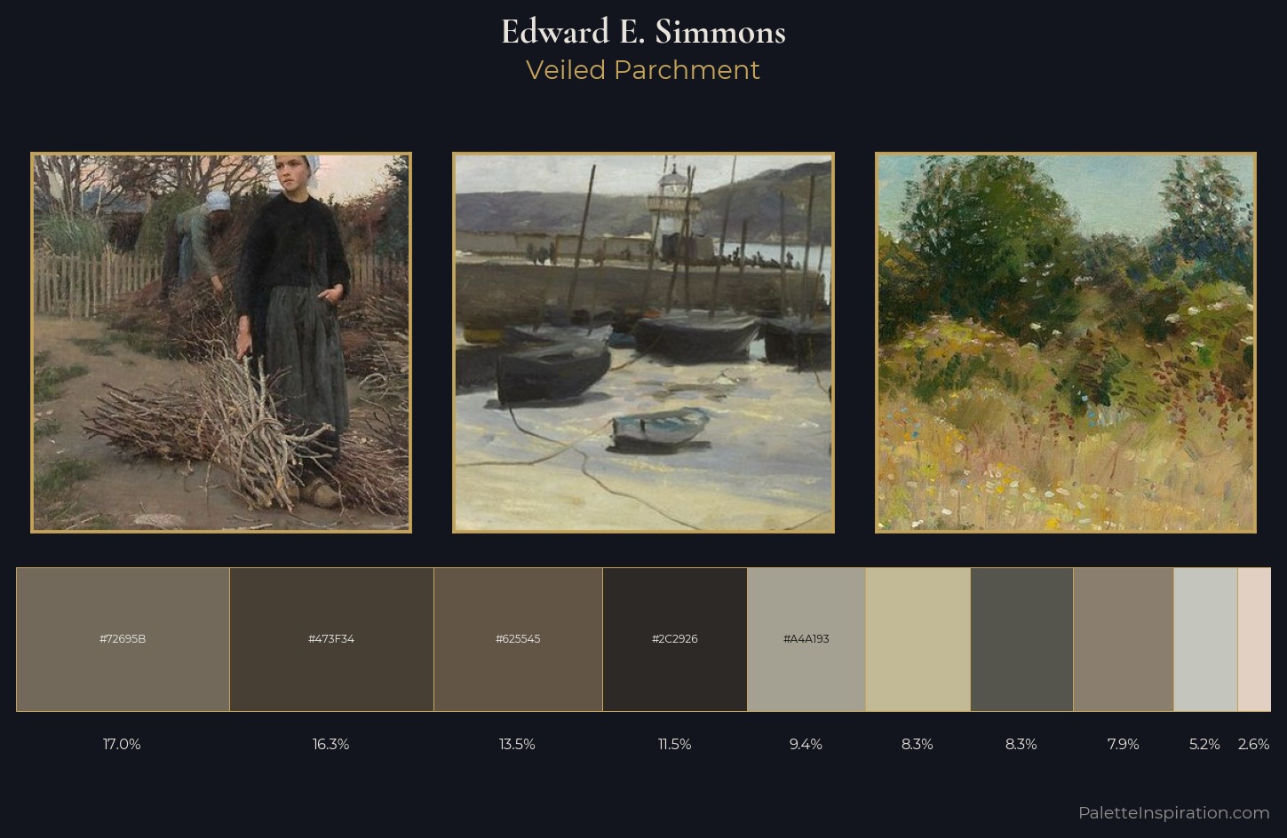 Edward E. Simmons Palette 3 — Veiled Parchment
