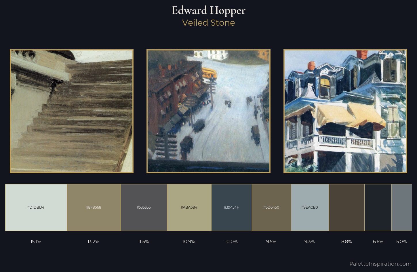 Edward Hopper Palette 8 — Veiled Stone