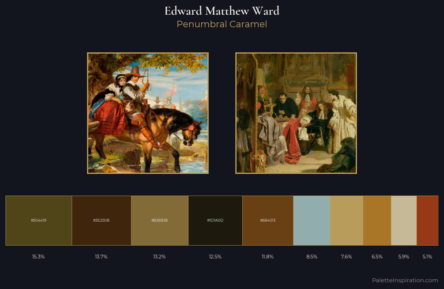 Edward Matthew Ward Palette 1 — Penumbral Caramel