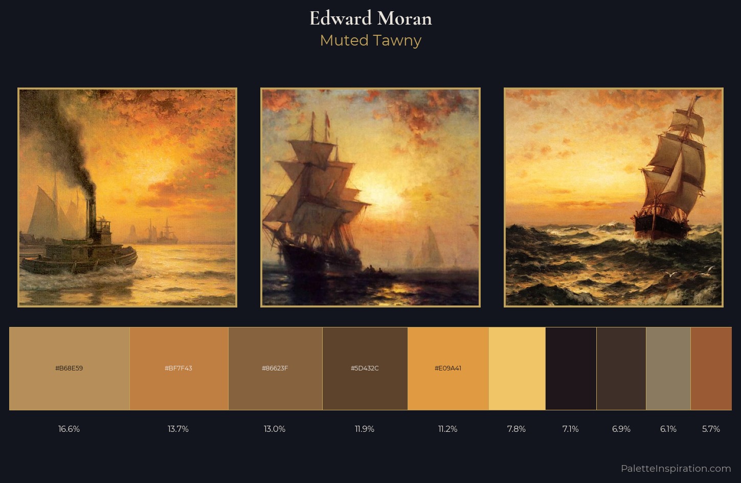 Edward Moran Palette 5 — Muted Tawny