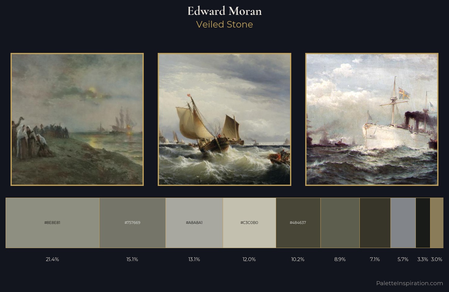 Edward Moran Palette 6 — Veiled Stone