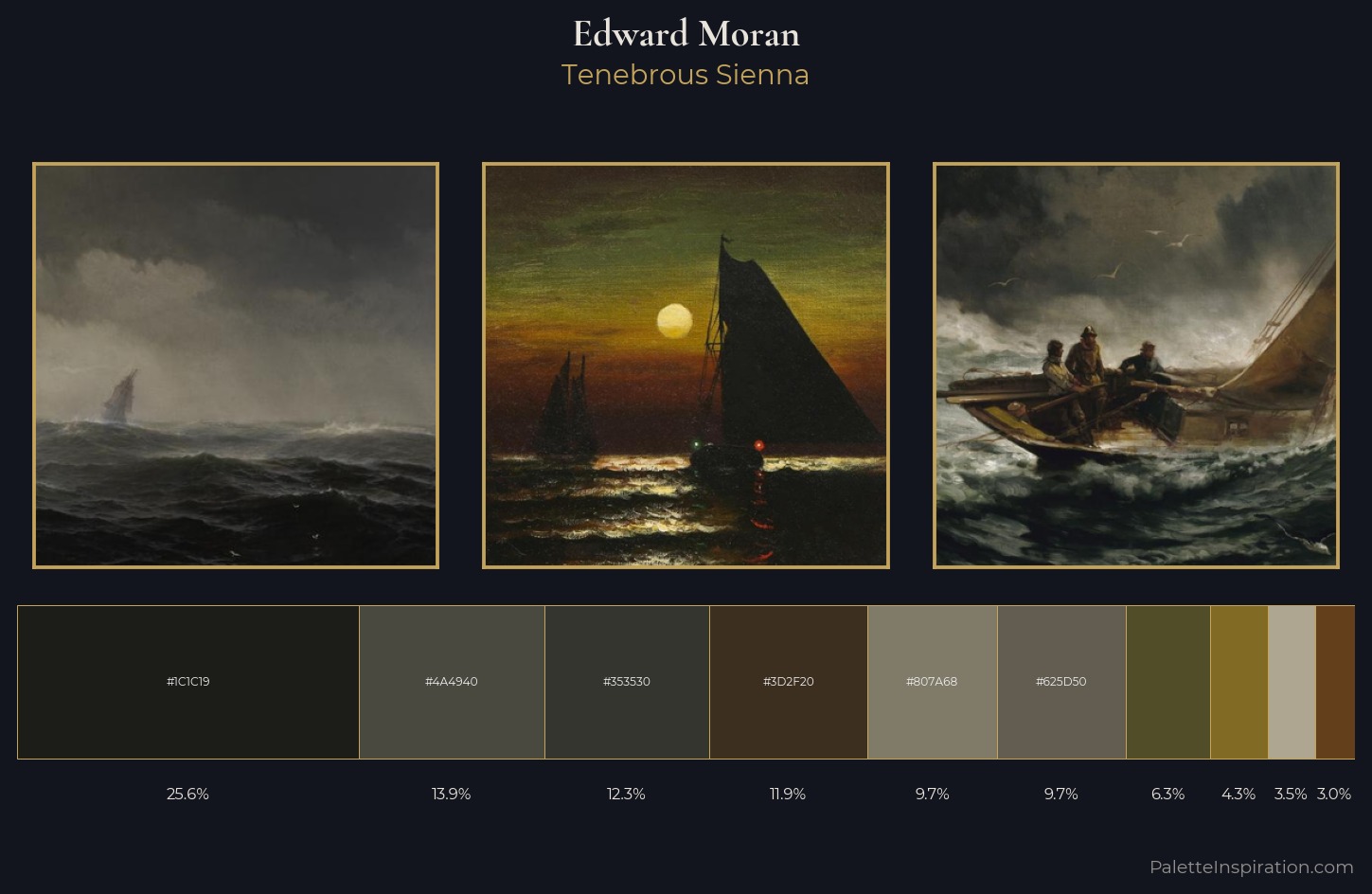 Edward Moran Palette 8 — Tenebrous Sienna