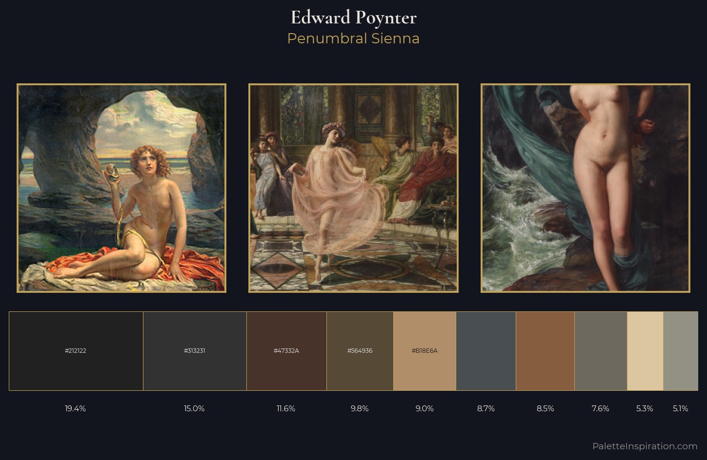 Edward Poynter Palette 6 — Penumbral Sienna