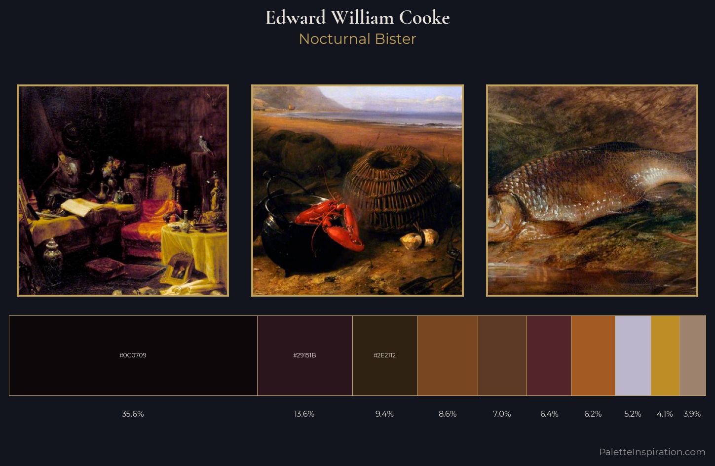 Edward William Cooke Palette 5 — Nocturnal Bister