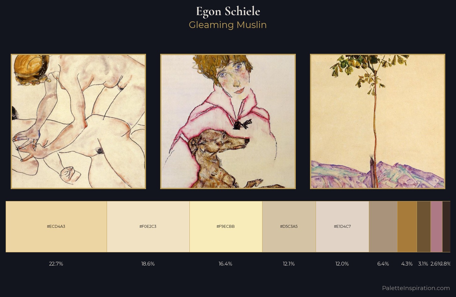 Egon Schiele Palette 1 — Gleaming Muslin