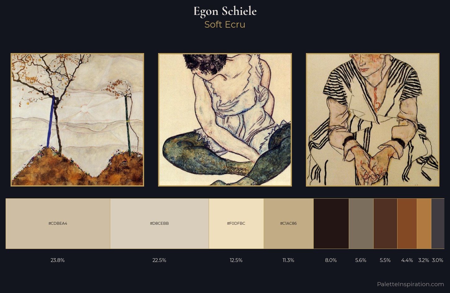 Egon Schiele Palette 5 — Soft Ecru