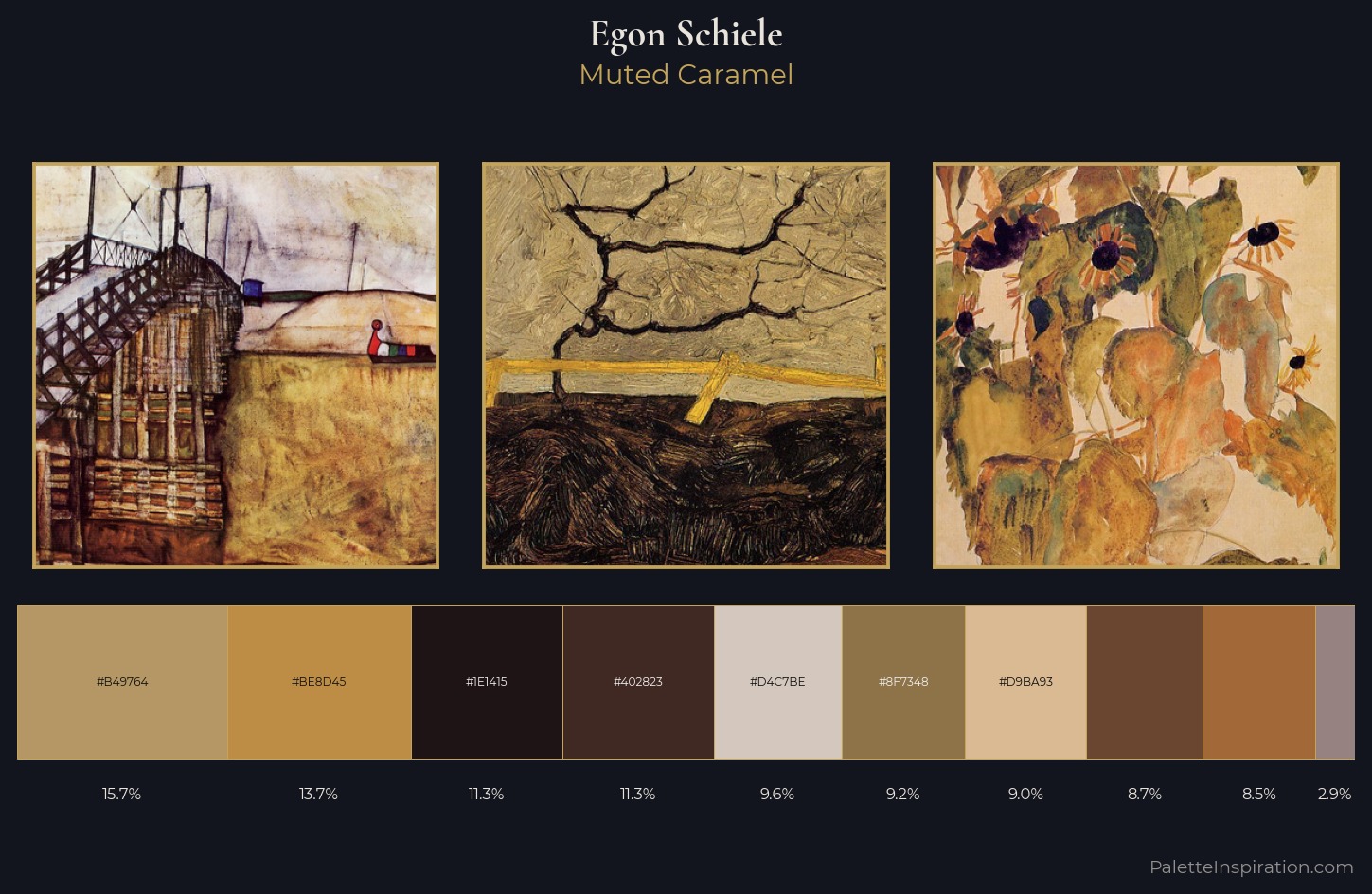 Egon Schiele Palette 9 — Muted Caramel