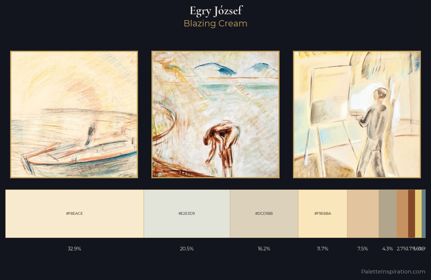 Egry József Palette 1 — Blazing Cream