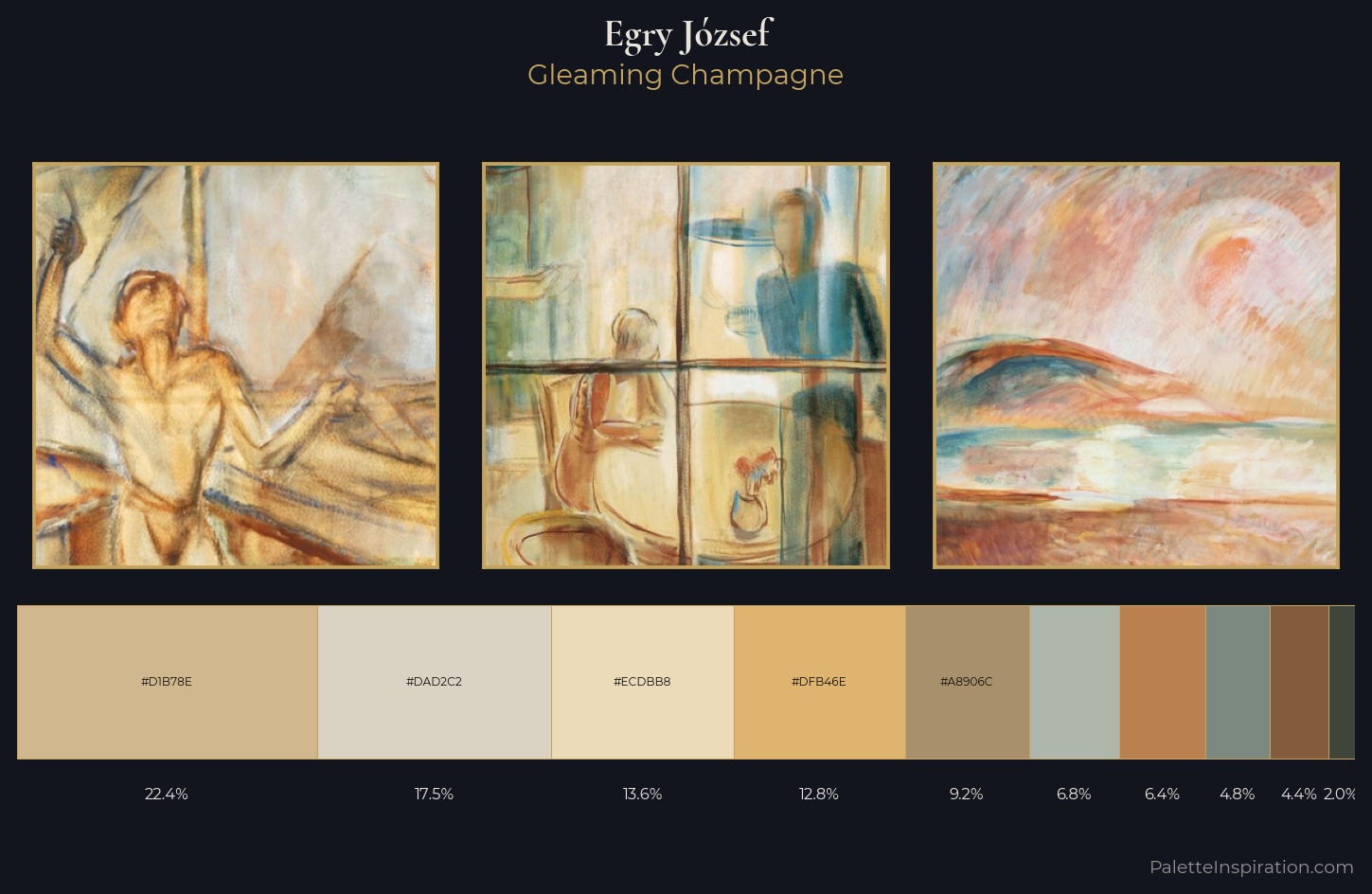 Egry József Palette 2 — Gleaming Champagne