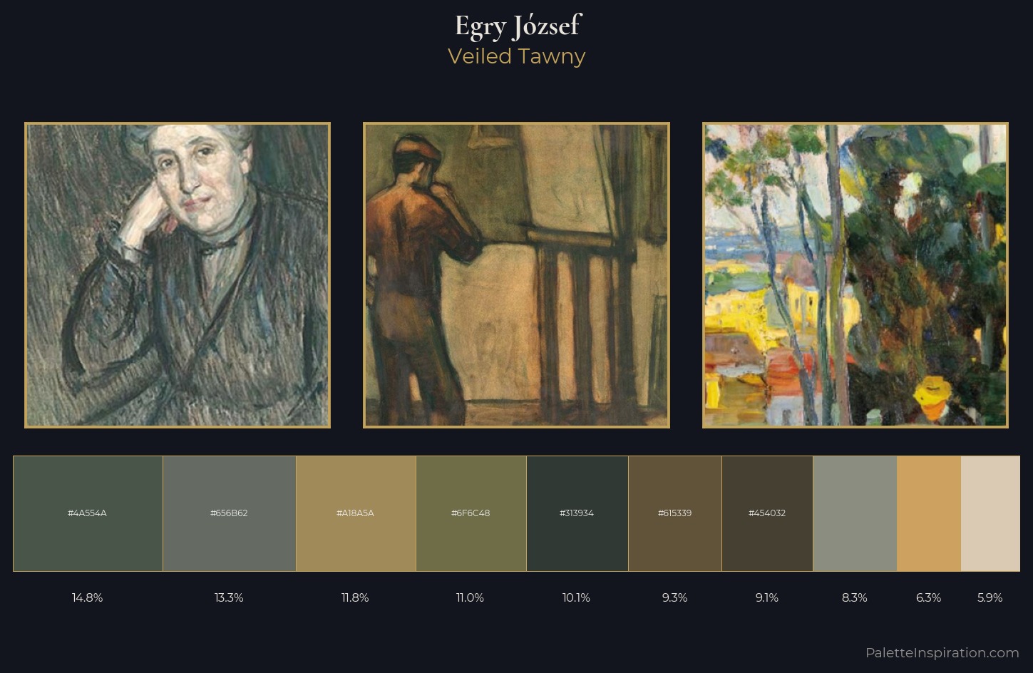 Egry József Palette 13 — Veiled Tawny