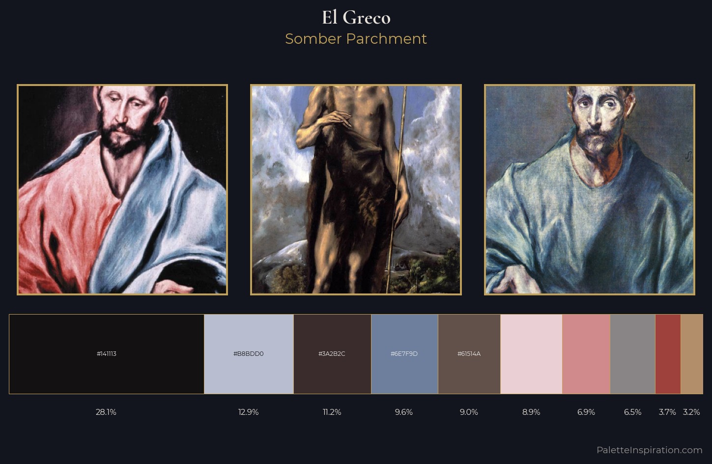 El Greco Palette 3 — Somber Parchment