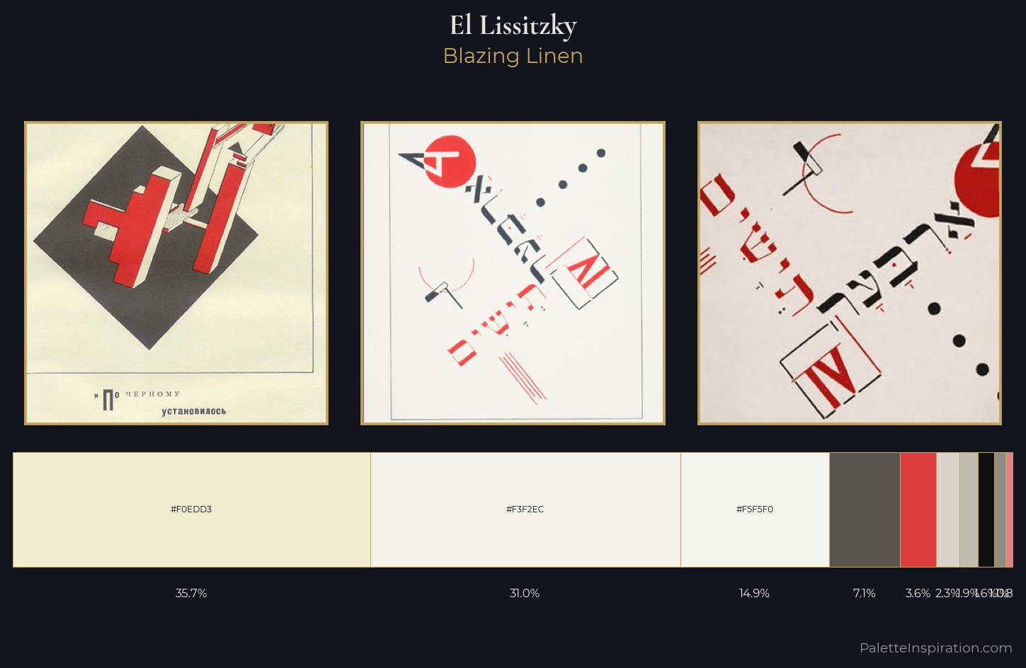 El Lissitzky Palette 1 — Blazing Linen