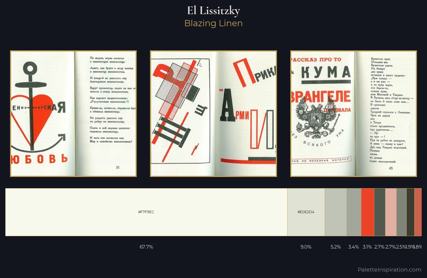 El Lissitzky Palette 2 — Blazing Linen