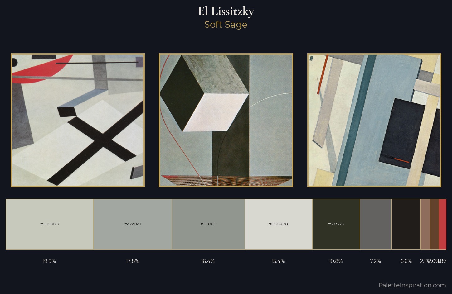 El Lissitzky Palette 6 — Soft Sage