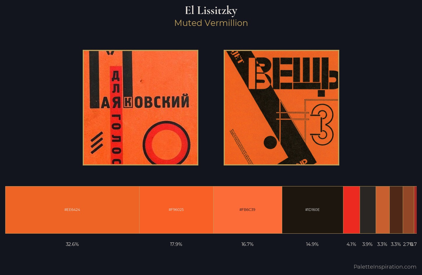 El Lissitzky Palette 8 — Muted Vermillion