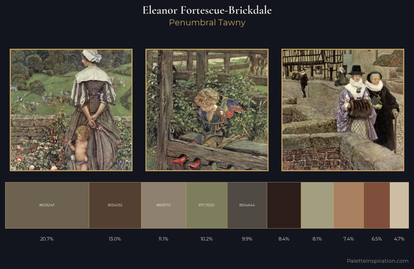 Eleanor Fortescue-Brickdale Palette 7 — Penumbral Tawny