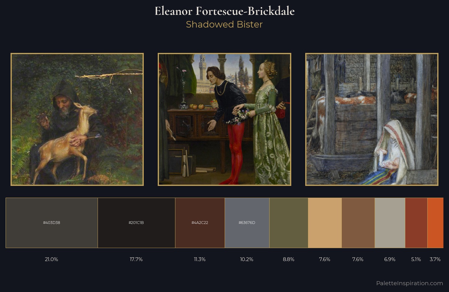 Eleanor Fortescue-Brickdale Palette 9 — Shadowed Bister