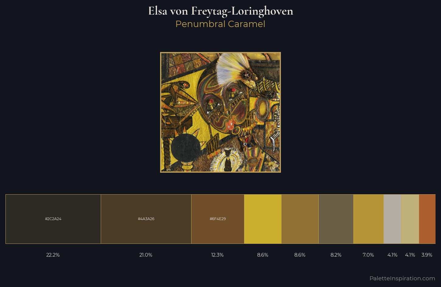 Elsa von Freytag-Loringhoven Palette 1 — Penumbral Caramel