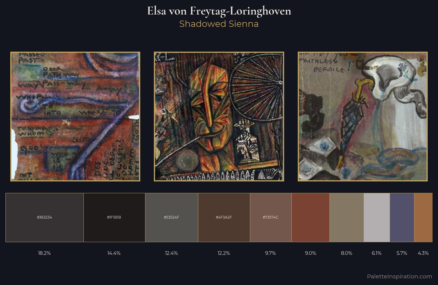 Elsa von Freytag-Loringhoven Palette 2 — Shadowed Sienna