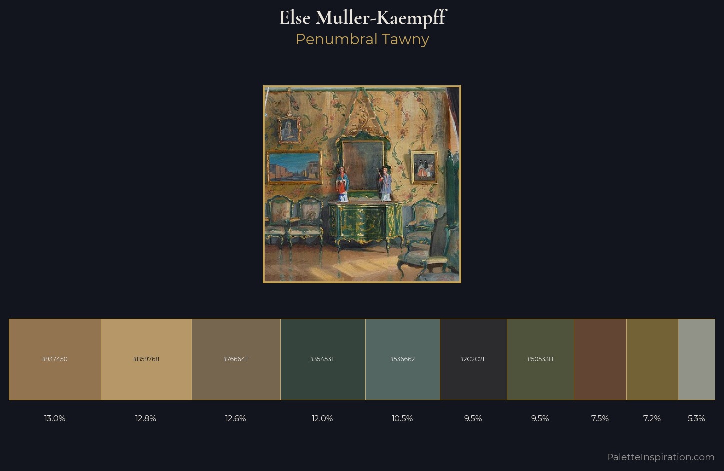 Else Muller-Kaempff Palette 3 — Penumbral Tawny