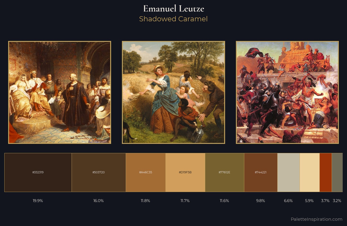 Emanuel Leutze Palette 1 — Shadowed Caramel