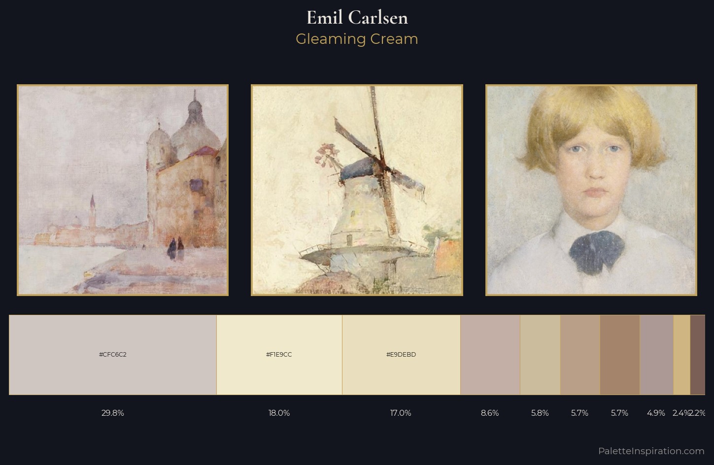 Emil Carlsen Palette 2 — Gleaming Cream