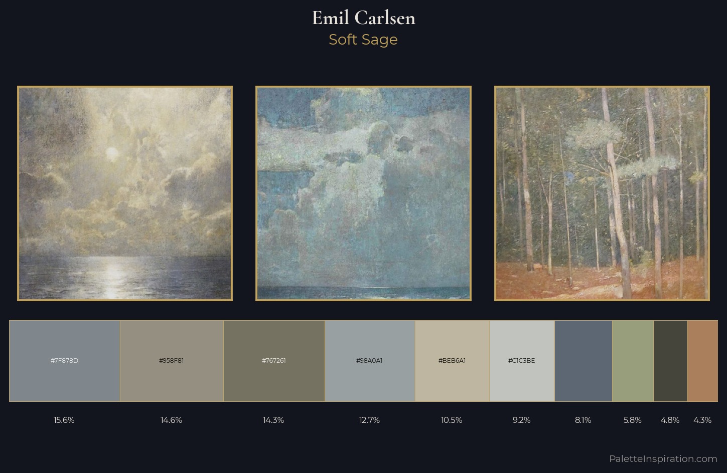 Emil Carlsen Palette 4 — Soft Sage
