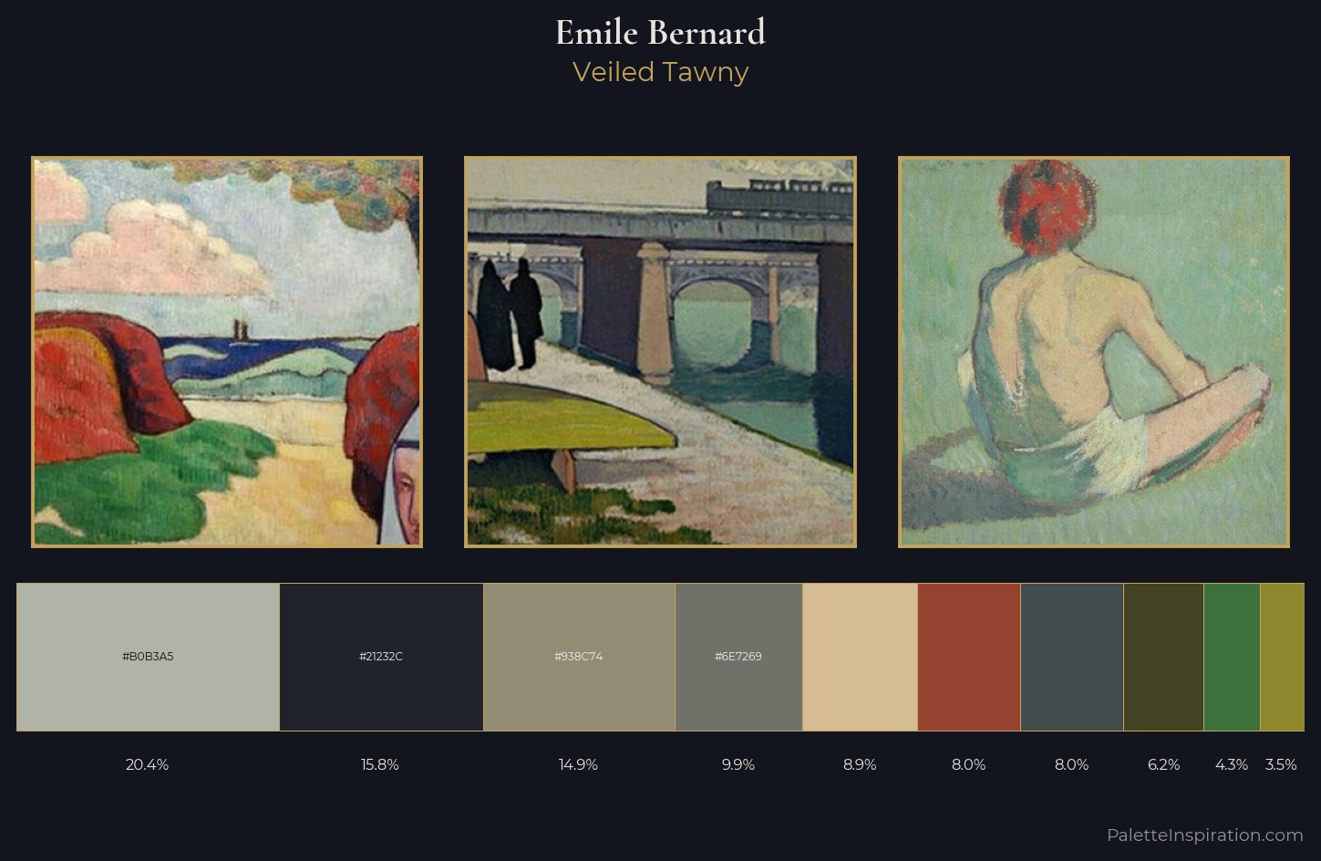 Emile Bernard Palette 3 — Veiled Tawny