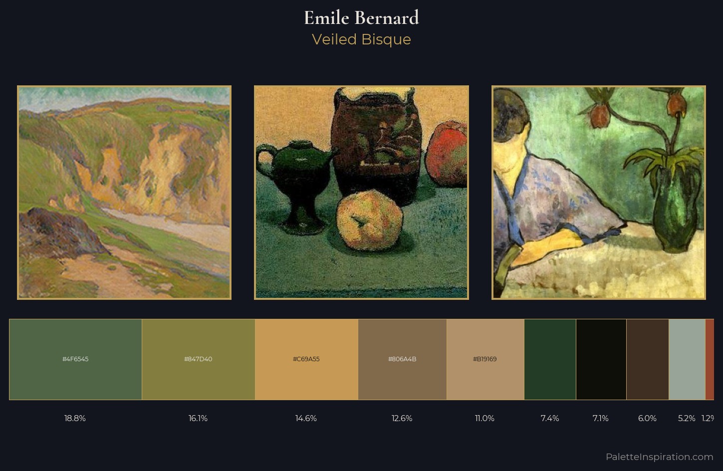 Emile Bernard Palette 6 — Veiled Bisque