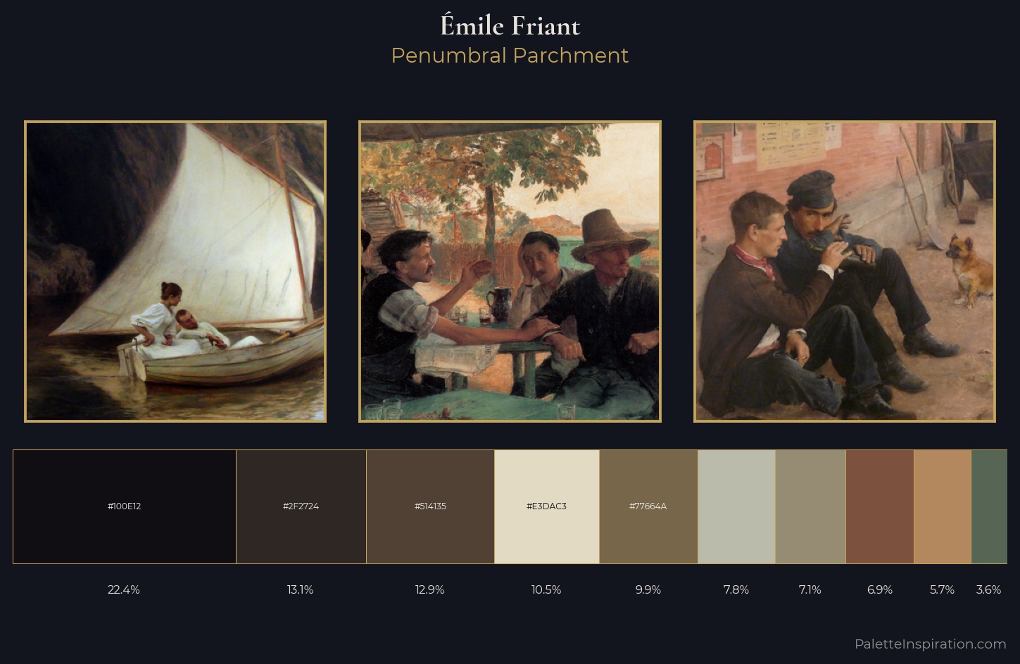 Émile Friant Palette 3 — Penumbral Parchment