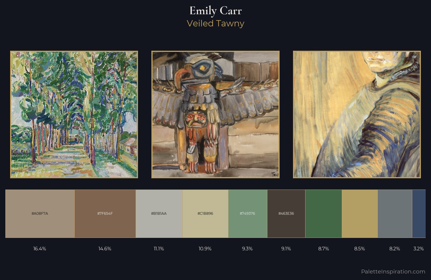 Emily Carr Palette 1 — Veiled Tawny