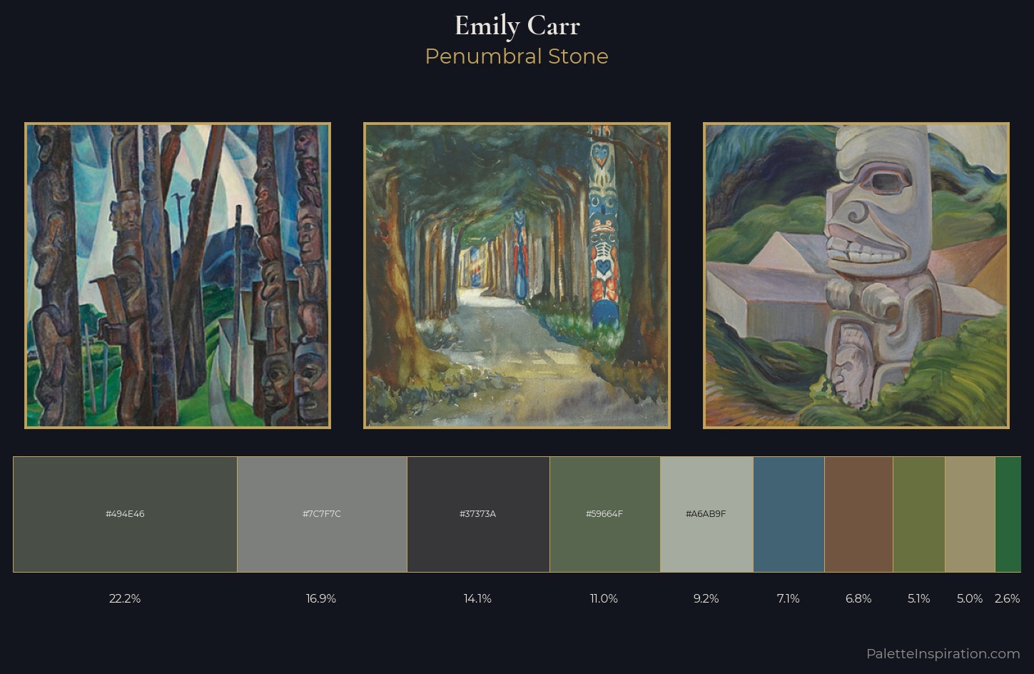 Emily Carr Palette 2 — Penumbral Stone