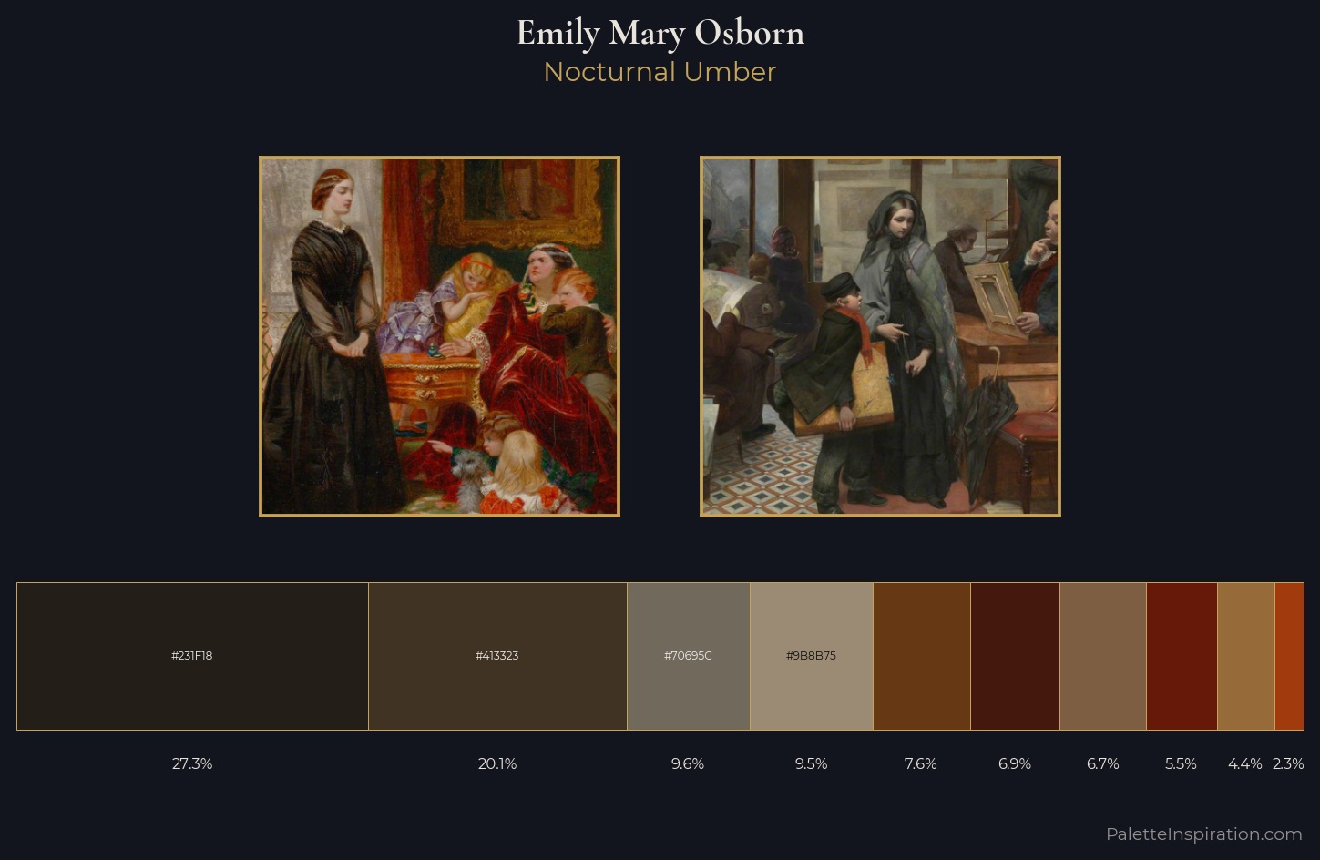 Emily Mary Osborn Palette 1 — Nocturnal Umber