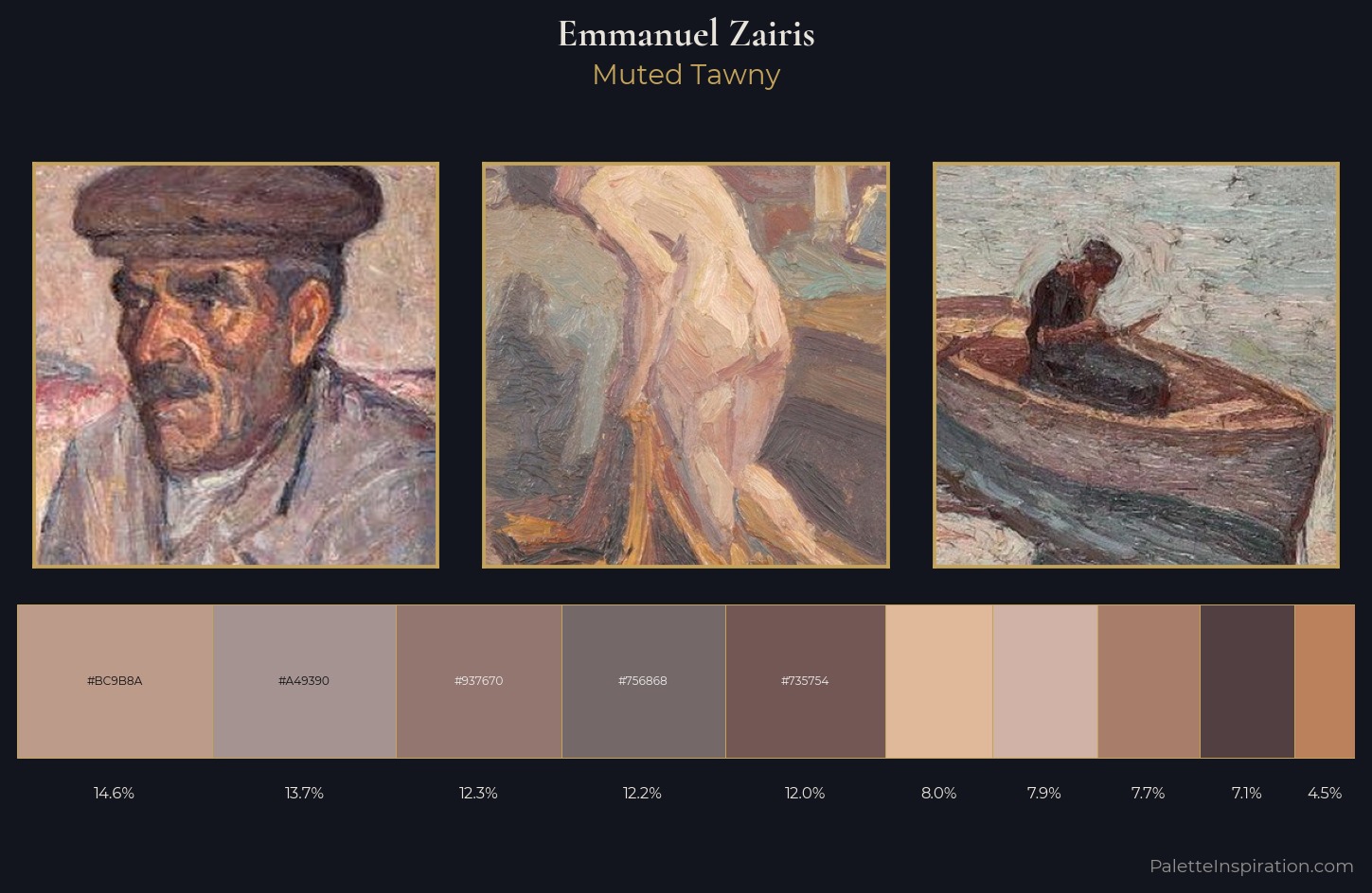 Emmanuel Zairis Palette 1 — Muted Tawny