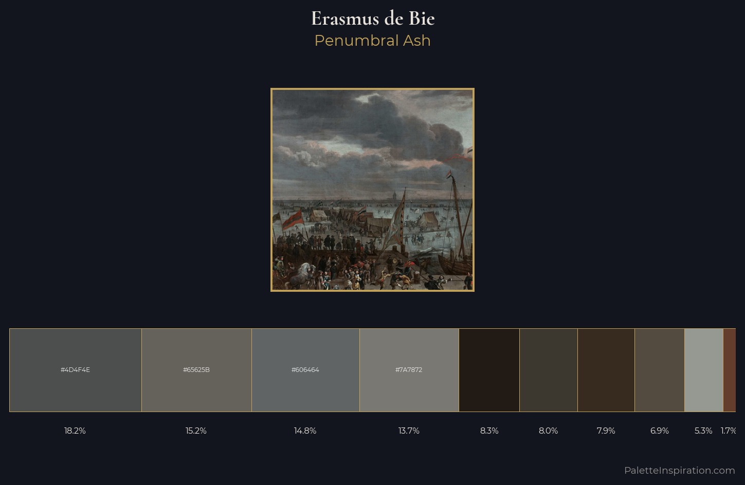 Erasmus de Bie Palette 1 — Penumbral Ash