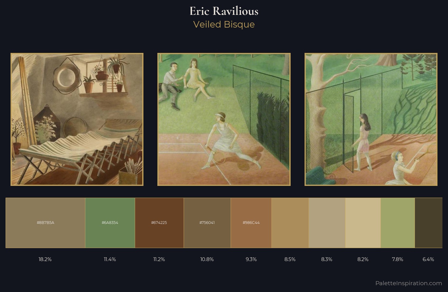 Eric Ravilious Palette 7 — Veiled Bisque